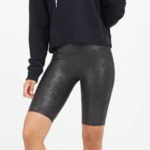 SPANX Faux Leather Biker Shorts. NWT size S. Trending!